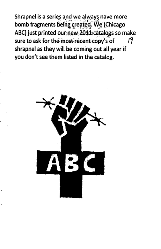 Shrapnel is a series and we alwayg have more bomb fragments bemg crea!ed We (Chicago ABC) just printed ournew: Zﬂlhcatalugs 5o make sure to ask for thé most-récent-copy’s of 19 shrapnel as they will be coming out all year if you don’t see them listed in the catalog.  